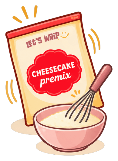open Cheesecake Premix step