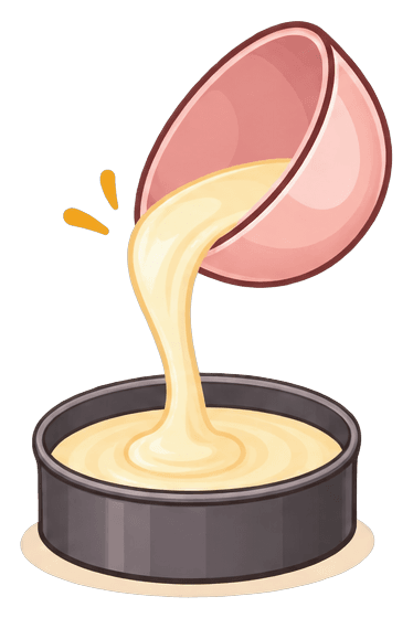 pour Cheesecake Premix step